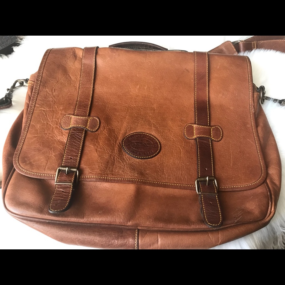 Eddie Bauer Leather Messenger Bag